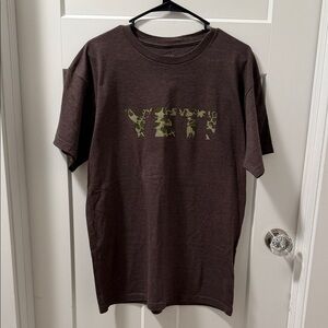 Yeti Brown Tee with Green Camo Logo